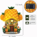 Fairy House Pineapple-Solar Garden Statues-Outdoor Decor - Fairy Garden Accessories for Porch Backyard Yard Lawn Flower Bed Decor by GreenHaven Gardens