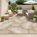 Pauwer Waterproof Outdoor Rug 10x14, Reversible Plastic Straw Patio Camping Rug, Indoor Outdoor RV Mat Carpet for Deck, Camper, Porch, Balcony, Backyard, Picnic, Leaf Brown by GreenHaven Gardens