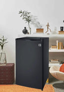 RCA RFR321-B-Black-COM RFR321 Single Mini Refrigerator-Freezer Compartment-Adjustable Thermostat Control-Reversible Doors-Ideal for Dorm, Office, RV, Garage, Apartment-Black Cubic Feet, 3.2 CU.FT by CozyNest Decor