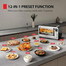 TOSHIBA ChefFry Air Fryer Toaster Oven Combo, 26.4 QT Large Capacity, 12-in-1 Countertop Toaster Oven, Stainless Steel by CozyNest Decor