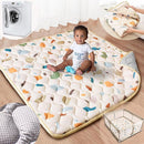 Baby Play Mat, 50x50 Playpen Mat with Super Soft Touch, Activity Playmat with Upgraded Anti-Slip Bottom, Machine Washable Crawling Mat for Floor & Picnic(Boho Color Blocks) by TinyTreasures Baby Boutique