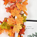 DearHouse 2 Pack Fall Garland Maple Leaf, 5.9Ft/Piece Hanging Vine Garland Artificial Autumn Foliage Garland Thanksgiving Decor for Home Wedding Fireplace Party Christmas (Green) by CozyNest Decor