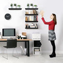 Sorbus Floating Shelves for Wall, Bathroom Shelves Wall Mounted for Kitchen, Bedroom, Living Room, Bathroom Storage, Over Toilet, Hanging Book Shelf for Ｗall Home Decor (Black, 5 Pack) by CozyNest Decor