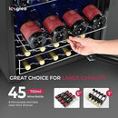 4.5 CU.FT Wine Cooler Refrigerator, Small Freestanding Wine Fridge for Red, White and Champagne, Mini Fridge with Adjust Temperature, Black by CozyNest Decor
