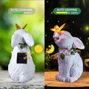 Solar Bunny Easter Garden Outdoor Decor, Large Outside Lawn Rabbit Animal Ornaments for Patio Clearance Balcony Yard, Easter Gift to Mom Women Birthday Mother's Day by GreenHaven Gardens