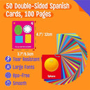 Color & Shape Flashcards, 50 Double-Sided Cards (30 Colors & 20 Shapes) Colorful Cards Educational Learning Tools for Preschool and Toddlers (3 Reclosable Rings Attached) by TinyTreasures Baby Boutique