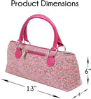 Wine Clutch Bag (Thermal Insulated) Trendy Women’s Carry Tote | Holds Red & White 750mL Bottles | Trendy Fashion | Incl. Portable Waiter-Style Corkscrew (Pink Tweed) by TinyTreasures Baby Boutique