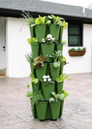 Greenstalk Patented Large 5 Tier Vertical Garden Planter with Patented Internal Watering System Great for Growing a Variety of Strawberries, Vegetables, Herbs, & Flowers (Evergreen) by CozyNest Decor