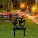 Personalized Metal Sign with Stake, Custom Hummingbird Garden Sign for Outdoor, Patio, Farmhouse Decoration, Lawn Yard Art, Bird Flower Garden Decor by CozyNest Decor