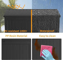 230 Gallon Deck Box Large Outdoor Storage for Patio Furniture,Outdoor Cushions,Garden Tools and Pool Supplies,Waterproof,Resin,Lockable(Black) by CozyNest Decor