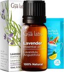 Gya Labs Lavender Essential Oil for Diffuser - 0.34 Fl Oz - 100% Pure Natural Lavender Oil for Skin, Hair, Massage, Aromatherapy & Candle Making Scent by CozyNest Decor