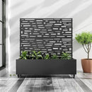 Casaphoria Metal Raised Garden Bed with Trellis and Wheels, 47"x47"x16" Planter Box for Climbing Plants, Vegetables & Vines, Features Drainage Holes and Privacy Screen (Black-Gerald) by GreenHaven Gardens