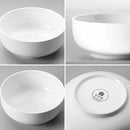 MALACASA Salad Bowls Set, 44 OZ (7") Large Soup Bowls Cereal Bowl for Kitchen, White Ceramic Bowls Set of 2, Dishwasher & Microwave Safe,Series REGULAR by CozyNest Decor