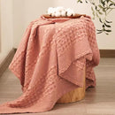PHF 100% Cotton Waffle Weave Throw Blanket, Soft Lightweight Breathable Cozy Summer Throws for Couch Bed Sofa, Luxury Aesthetic Woven Blanket for Home Decor & Office, 50"x60", Canyon Clay by CozyNest Decor