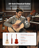 VEVOR Acoustic Guitar, Classical Guitar Starter Kit for Beginners, with Nylon Strings, Basswood Guitar, for Kids Adults Girls Boys Students by TinyTreasures Baby Boutique