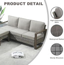 Outdoor Wicker Patio Furniture Set - 8 Piece Patio Conversation Set with 4 Wicker Swivel Rocker Chairs,2 Rattan Ottoman 1 Side Table and 1 Couch,Thick Cushions,Deep Seating(Mixed Grey/Grey) by CozyNest Decor