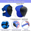 Kids Bike Helmet with DIY Stickers and Knee Pads Elbow Pads Wrist Guard Set for Ages 3-8-14 Toddler Boys Girls Helmet for Roller Skates Cycling Skateboarding Bicycle Scooter by TinyTreasures Baby Boutique