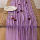 Table Runner Lavender Gauze Rustic Boho Lilac Cheesecloth Grape Table Runner 120 Inch 10 FT for Wedding Baby Bridal Shower Birthday Bridgerton Party Long Sheer Home Decorations by CozyNest Decor