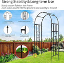 Arbors, Curved Metal Endurable Iron Trellis Plants Stand Use for Outdoor Garden Arbor Climbing Plants Wedding Arches Ceremony by GreenHaven Gardens