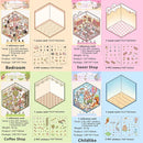 DIY 3D Sticker Scene，8 Sets Pack（500+）, Reusable Sticker Book, Cute Sets for Free Combination, Cute Waterproof for Anywhere, Crafts Party Favors Birthday Gift by TinyTreasures Baby Boutique
