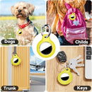 Upgrade Waterproof 2 Pack Airtags Holder with Apple Airtags Keychain, Hard PC Air Tag Case, Anti-Scratch & Shock Air tag Holder, Men's Women's Keyrings & Keychains-Black+Yellow by TinyTreasures Baby Boutique
