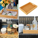 3 Pack Large Bamboo Serving Tray with Handles, 14 x 10 inch Wooden Dinner Tray, Home Kitchen Breakfast Trays for Living Room Bedroom Kitchen Dinner Table, Picnic by CozyNest Decor