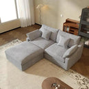JACH Sectional Couches for Living Room, Cloud Sectional Couch with Deep Seat, Love Seat Modular Sofa with Chaise, Covers Removeable & Washable, Sofas Furniture for Living Room, Light Grey by CozyNest Decor