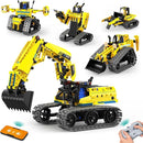 5 in 1 Building Toys STEM Robotics Kit, 430 PCS Blocks RC Robot Erector Sets, APP & Remote Control Excavator Science Kits for Kids Age 6 7 8 9 10 11 12-14, DIY Educational Gift for Boys & Girls by TinyTreasures Baby Boutique