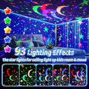 COOLNIGHT Night Light for Kids, 93 Lighting+3 Films Kids Night Light Projector, Remote+Dimmable Star Projector, 360°Slient Glow in The Dark Stars for Ceiling, Gift for 3-8 by TinyTreasures Baby Boutique
