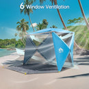 Night Cat Pop-up Beach Tent: 3 4 Persons Beach Shelter with Canopy and Footprint, UPF 50+ UV Protection Backyard Camping Outdoor Canopy Poles Not Included by TinyTreasures Baby Boutique