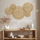 CHI AN HOME 18 Inch Boho Wall Decor – Set of 5 Woven Jute Wall Baskets, Boho Wall Art & Decorative Basket Set, Farmhouse Wall Hanging, Handwoven Wall Plates for Living Room, Bedroom – 18", 14", 11", 8", 7" by GreenHaven Gardens