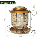 Bird Feeder for Outdoors, Funnel Style Wild Finch Feeders for Outside Hanging Courtyard Bird Watching, Metal Birdfeeder with Lid Fixing Buckle, 3Lbs Capacity by CozyNest Decor