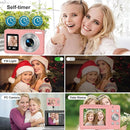 Digital Camera,Autofocus 4K Vlogging Camera for Photography with 32GB Card,48MP Portable Compact Point and Shoot Kids Digital Cameras for Kids Boys Girls with 18X Zoom,Anti-Shake by TinyTreasures Baby Boutique