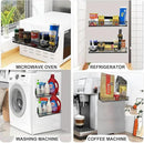 Bruda 2 Pack Large Magnetic Shelves Spice Rack Organizer for Washing Machine, Fridge, Refrigerator, Oven, Coffee Maker, Metal Peg Board 009 by CozyNest Decor
