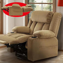 Three Motor Large-Wide Power Lift Chairs Recliners for Big and Tall Elderly, 180° Lay Flat Lift Chair, Infinite Position, Power Headrest, Heat & Vibration Massage (Plush Flannel, Camel Beige) by CozyNest Decor