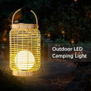 Solar Lantern Outdoor Waterproof，Large Natura Rattan Solar Lantern Hanging with Handle, Solar Powered Decorative Table Lamp for Gardens ，Patio,Yard,Porch,Trees,Lawn,Pathway Home Decoration，12Inch by GreenHaven Gardens