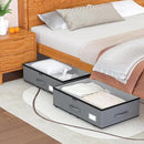 Under Bed Storage with Wheels, No Assemble Required 7.5 inches height Under Bed Storage bins,Large capacity Rolling Under bed Shoe Storage containers，dorm under bed storage drawers by CozyNest Decor