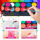 Maydear Face Painting Kit for Kids with 12 Colors Safe and Non-Toxic Large Water Based Face Paint (Matte) by TinyTreasures Baby Boutique