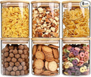 25oz Glass Food Storage Jars, Glass Jars with Bamboo Lids, Kitchen Storage Jars, Set of 6, Canisters with Airtight Lids for Spice, Coffee, Cookie, Pantry Organizers by CozyNest Decor