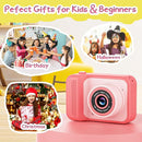 Kids Camera, 1080P Portable HD Digital Camera with 32G SD Card, Birthday Gifts for Girls 3 4 5+ Year Old by TinyTreasures Baby Boutique