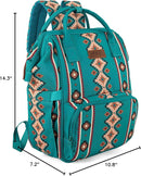 Wrangler Diaper Bag Backpack Aztec Travel Backpack Purses Western Multi-Function Baby Bags for Mom with Waterproof Insulated Pockets by TinyTreasures Baby Boutique