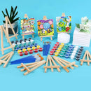 ESRICH 10 Set Mini Canvas Painting Kit, Minis Acrylic Paint Set, St. Patrick's Party Gifts,4 * 4inCanvas with Easel, Acrylic Paints,Brushes,Palette,Mini Easel Canvas for Kids Adults Painting Party by TinyTreasures Baby Boutique