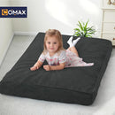 COMAX Bean Bag Chair for Kids 8-12, Toddler Beanbag Bed Corduroy, Convertible Child Bean Chair to Floor Mattress with Filler, Kid Reading Comfy Lounge Couch for Boys and Girls Bedroom, Dark Grey by TinyTreasures Baby Boutique