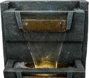 SunJet 4-Tiers Modern Cascading Indoor/Outdoor Fountains and Waterfalls with LED Lights - 39.3" High Large Water Fountain for Garden, Patio, Yard, and Deck Decor - Relaxing Water Fountain Outdoor by GreenHaven Gardens