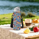 Neoprene Water Bottle Carrier Bag with Adjustable Shoulder Strap for Men Women Walking Hiking,Portable Insulated Holder Case for Stainless Steel/Glass/Plastic Bottles by TinyTreasures Baby Boutique