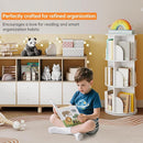 Rotating 3-Tier Bookshelf, 360° Spinning Corner Bookcase with Lazy Susan, White Space Saving Organizer for Study Room, Home Office, Kids Rooms, Bedroom, Adults & Kids by TinyTreasures Baby Boutique