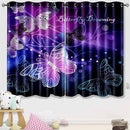 Butterfly Blackout Curtain for Girls Bedroom 2Pcs, Purple Window Curtain Panels Drapes Set Curtains 63 inch Length for Kids Bedroom Nursery Room Grommet Top Thermal Insulated Curtains, 82" x 63" by TinyTreasures Baby Boutique