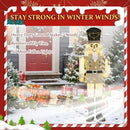 61Inch Nutcracker Christmas Decor Outdoor with LEDs 5 Feet Lighted Large Nutcracker Lighted Christmas Decorations Outdoor with Stakes & Zip Ties for Xmas Yard, Porch, Lawn by CozyNest Decor