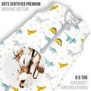 Mama Cheetah Baby Sleep Sack 0.5 TOG, Organic Cotton Baby Wearable Blanket with Two-Way Zipper, Swaddle Transition Baby Sleeping Bag for Newborn Infant Toddler Boy Girl, 0-6 Months by TinyTreasures Baby Boutique