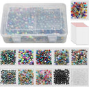 1100pcs 8mm Round Glass Beads for Jewelry Making, Bracelet Necklace Earring DIY Crafts Bulk Kit with Large Hole 83 Different Crystal Beads for Adults Jewelry Supplies by TinyTreasures Baby Boutique